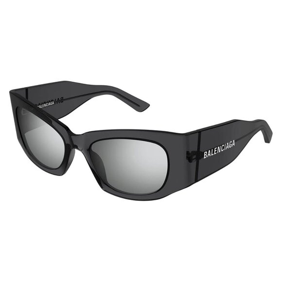 New Authentic  BALENCIAGA Everyday Grey Square BB0327S 003 Sunglasses Women - Picture 1 of 4